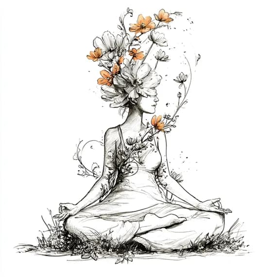 18 Boho Yoga Clipart PNG β view 7 β watercolor clipart transparent PNG instant download