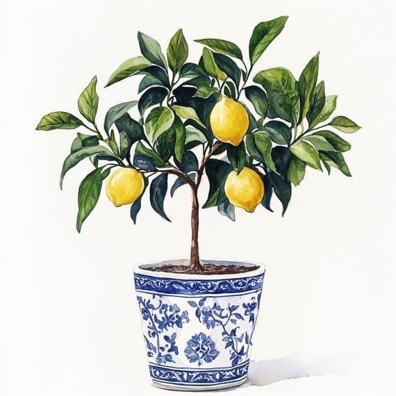 12 Lemon Tree Mediterranean JPG Bundle β view 6 β watercolor clipart transparent PNG instant download