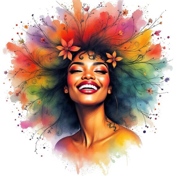 Black Women Watercolor Clip Art β view 2 β watercolor clipart transparent PNG instant download