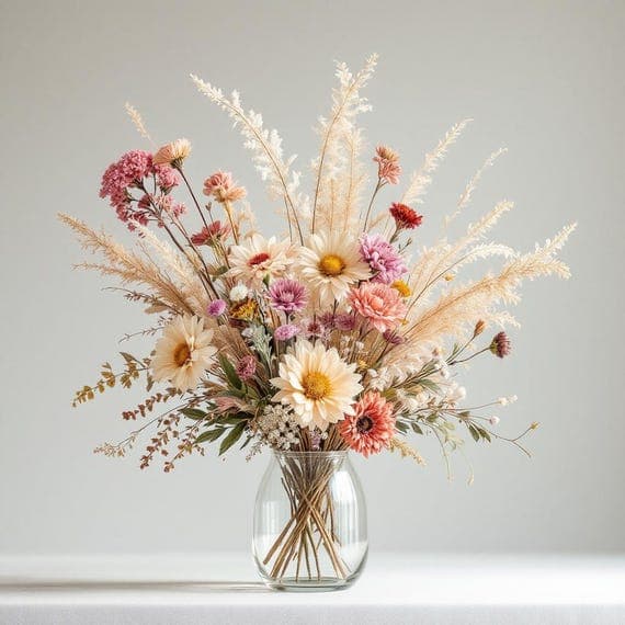 Dried Flower Bouquet PNG, Rustic Floral Clipart (Commercial Use) β view 4 β watercolor clipart transparent PNG instant download