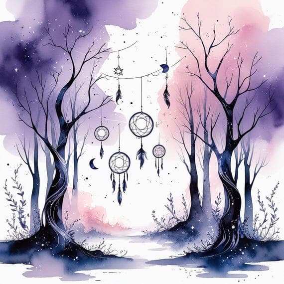 Mystical Forest Watercolor Clipart β view 6 β watercolor clipart transparent PNG instant download
