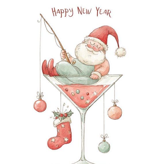 Colorful Happy New Year Clipart Bundle β view 4 β watercolor clipart transparent PNG instant download
