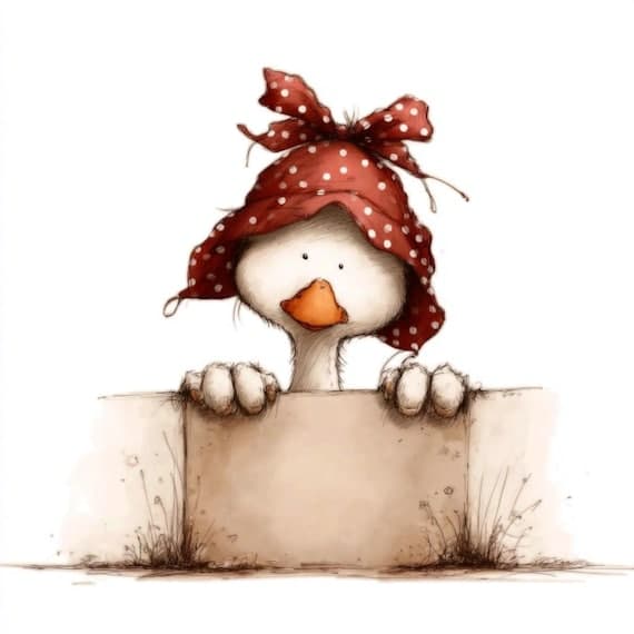 22 Quirky Goose Clipart (JPG) β watercolor clipart transparent PNG instant download