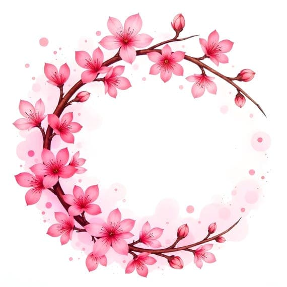 Watercolor Cherry Blossom Clipart β view 8 β watercolor clipart transparent PNG instant download