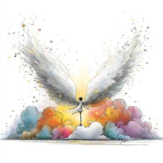 25 Celestial Angel Clipart (JPG) β watercolor clipart transparent PNG instant download