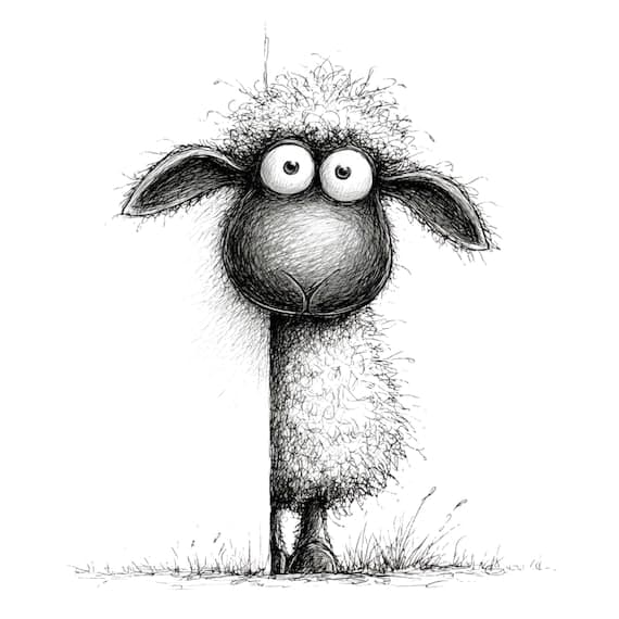 18 Funny Animal Sketch Clipart (JPG) β view 5 β watercolor clipart transparent PNG instant download