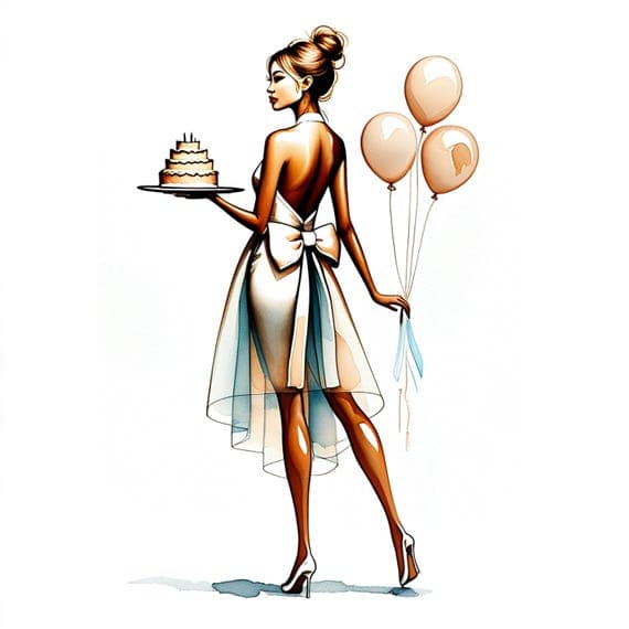 14 Birthday Girl Clipart (JPG) β view 6 β watercolor clipart transparent PNG instant download