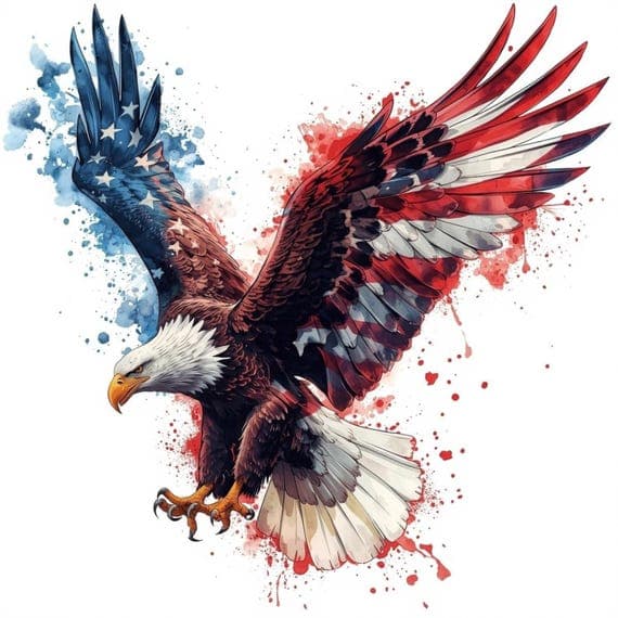 35 Watercolor American Eagle Clipart β watercolor clipart transparent PNG instant download