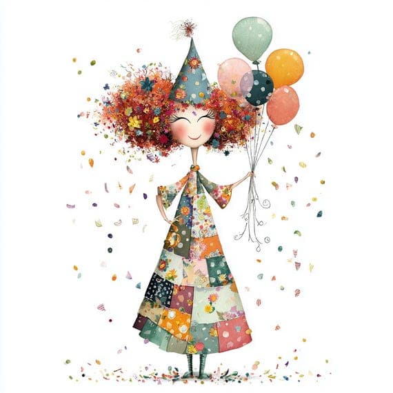 15 Watercolor Birthday Girl Clipart PNG Bundle for Scrapbooking, Subli β view 3 β watercolor clipart transparent PNG instant download