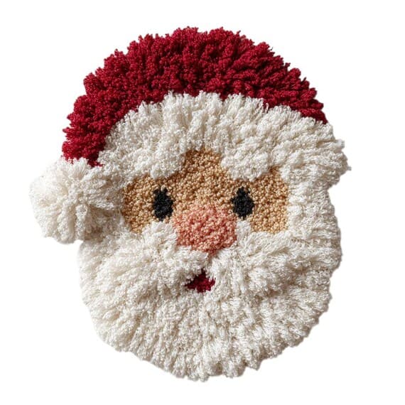 7 Hook Yarn Latch Hook Red Nose Reindeer Design β view 6 β watercolor clipart transparent PNG instant download