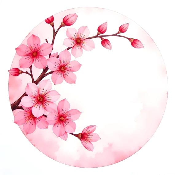 Watercolor Cherry Blossom Clipart β view 5 β watercolor clipart transparent PNG instant download