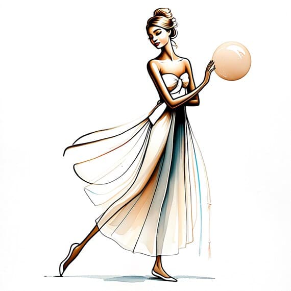 Elegant Woman Art Illustration β view 4 β watercolor clipart transparent PNG instant download