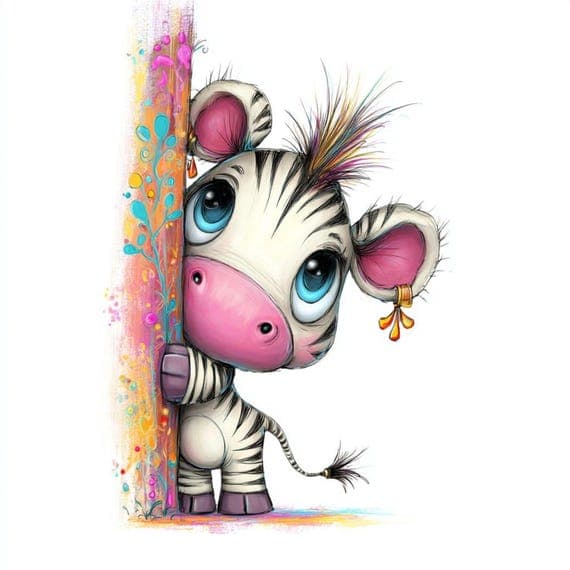 Watercolor Peekaboo Jungle Animals Clipart β view 2 β watercolor clipart transparent PNG instant download