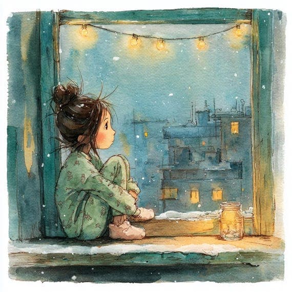15 Dreamy Child Clipart, Christmas card, Printable Art for Kids β view 8 β watercolor clipart transparent PNG instant download