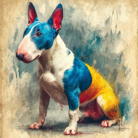 15 Bull Terrier Clipart Set β view 2 β watercolor clipart transparent PNG instant download