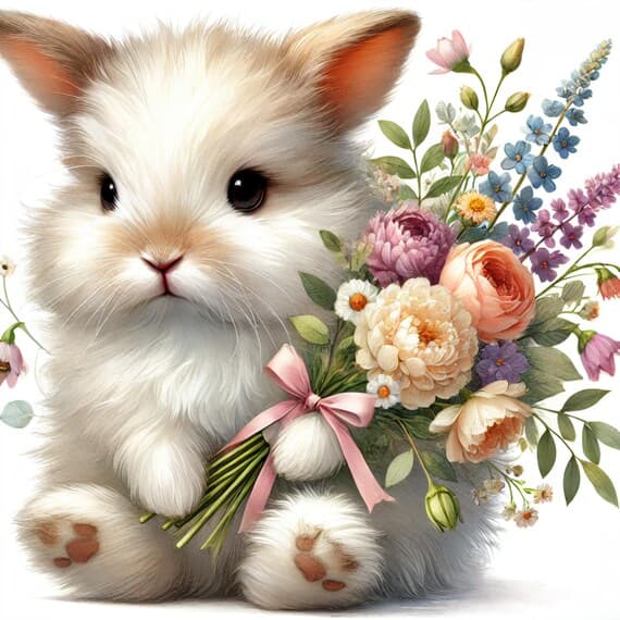 Watercolor Bunny Clipart β view 2 β watercolor clipart transparent PNG instant download