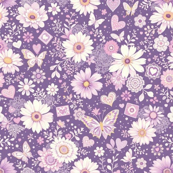 30 Purple Floral Pattern Clipart (JPG) β view 7 β watercolor clipart transparent PNG instant download