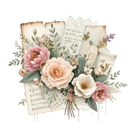 14 Boho Junk Journal Clipart β view 7 β watercolor clipart transparent PNG instant download