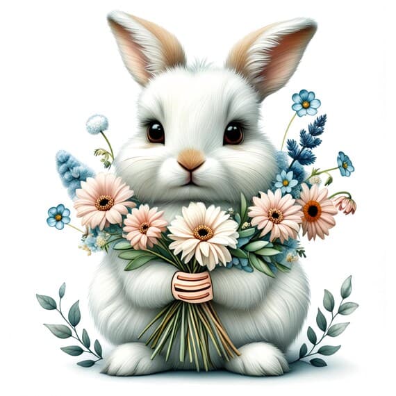 Watercolor Bunny Clipart β view 3 β watercolor clipart transparent PNG instant download