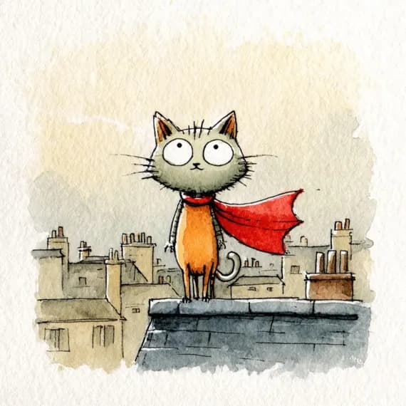 40 Watercolor Super Hero Cats Clipart (JPG) β view 6 β watercolor clipart transparent PNG instant download