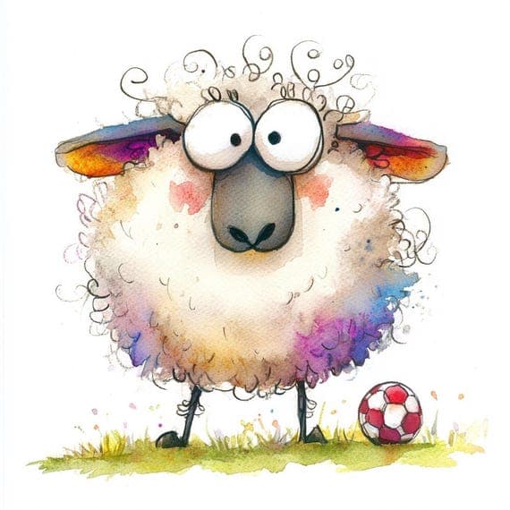 Watercolor Sheep Clipart Bundle – Whimsical Farm Animal PNGs (Digital — view 8 — watercolor clipart transparent PNG instant download