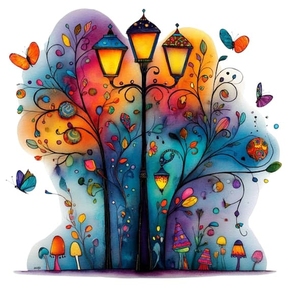 15 Fairy Garden Clipart β view 5 β watercolor clipart transparent PNG instant download