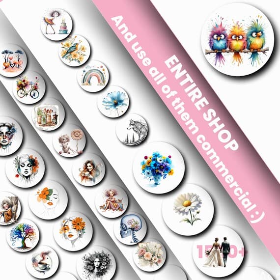 30000 + Watercolor Clipart Mega Bundle β view 3 β watercolor clipart transparent PNG instant download