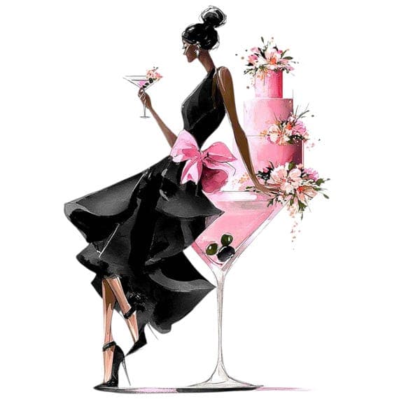 25 Celebration Fashion Lady Clipart (PNG JPG) — watercolor clipart transparent PNG instant download