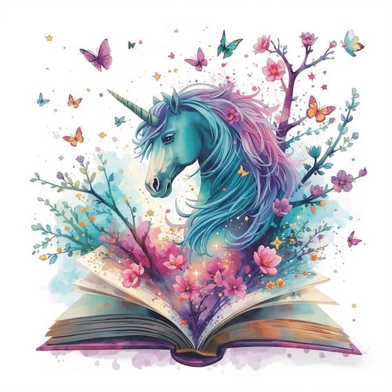 Watercolor Unicorn Clipart β watercolor clipart transparent PNG instant download