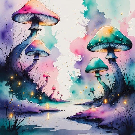 Mystical Forest Watercolor Clipart β view 7 β watercolor clipart transparent PNG instant download