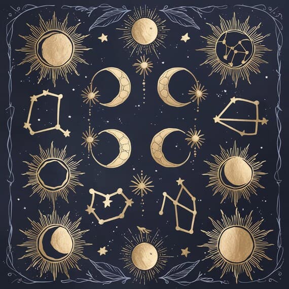 Celestial Clipart Set β view 5 β watercolor clipart transparent PNG instant download
