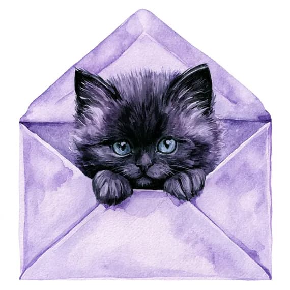 20 Whimsical Kitten Clipart PNG β view 6 β watercolor clipart transparent PNG instant download