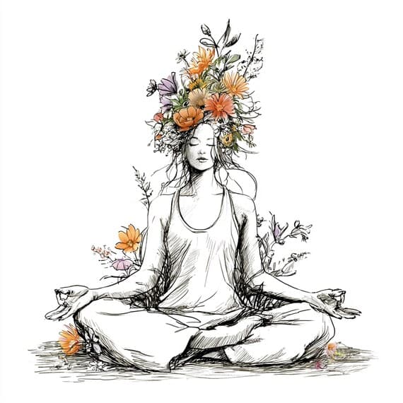 18 Boho Yoga Clipart PNG β view 8 β watercolor clipart transparent PNG instant download