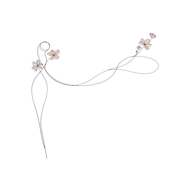 25 One Line Couple Floral Clip Art — view 3 — watercolor clipart transparent PNG instant download