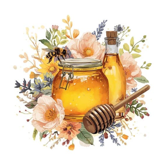 15 Watercolor Honey Jar & Bees Clipart β view 6 β watercolor clipart transparent PNG instant download
