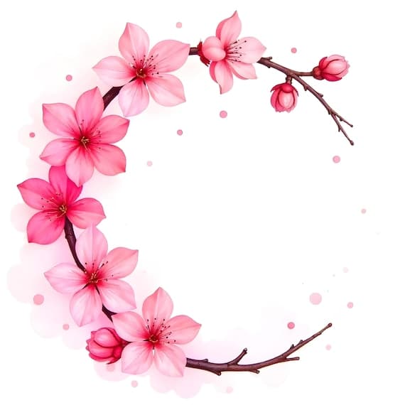 Watercolor Cherry Blossom Clipart β view 3 β watercolor clipart transparent PNG instant download