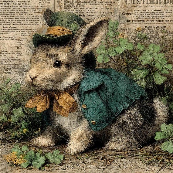 15 JPG St Patricks Bunny Clipart, Watercolor Irish Rabbit Printable, S β view 2 β watercolor clipart transparent PNG instant download