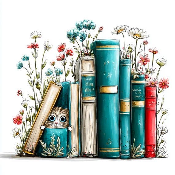 18 Watercolor Cat & Book Clipart (PNG JPG) β view 2 β watercolor clipart transparent PNG instant download