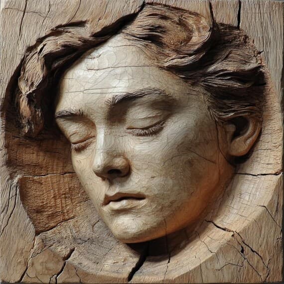 15 Carved Wood Angel Face Clipart β view 6 β watercolor clipart transparent PNG instant download