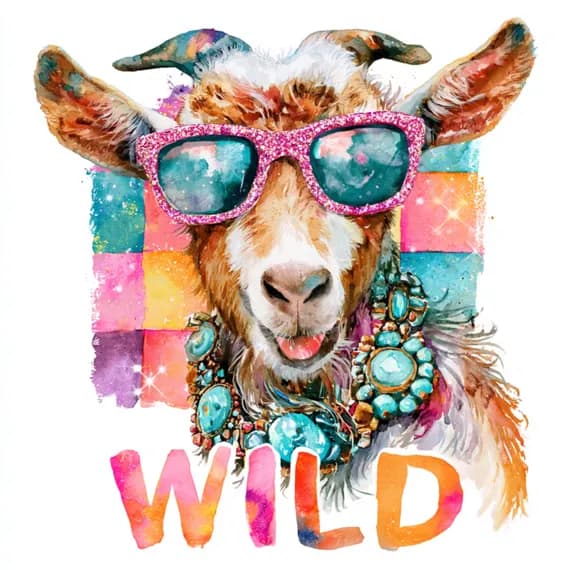 18 Sassy Goat Clipart Png β view 8 β watercolor clipart transparent PNG instant download