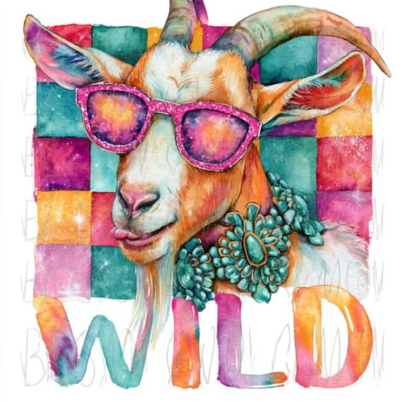 18 Sassy Goat Clipart Png β view 5 β watercolor clipart transparent PNG instant download