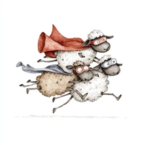 30 Watercolor Super Sheep Clipart β view 6 β watercolor clipart transparent PNG instant download