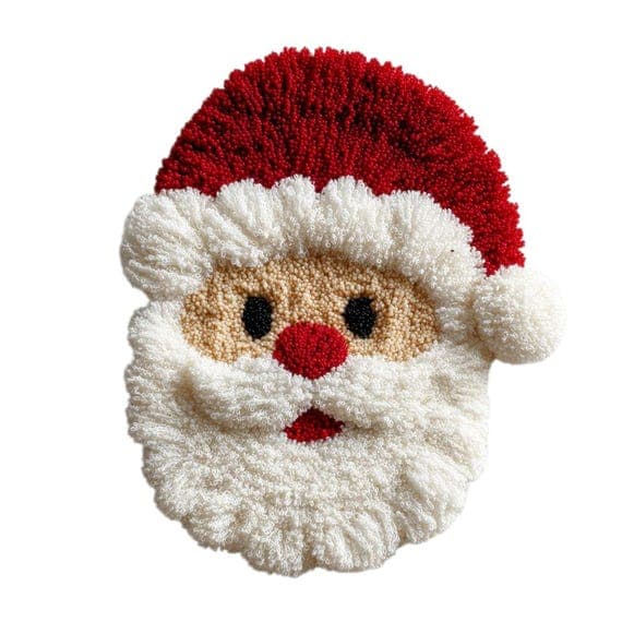 7 Hook Yarn Latch Hook Red Nose Reindeer Design β view 7 β watercolor clipart transparent PNG instant download