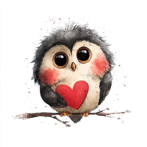 25 Valentine Love Bird Clipart Whimsical Songbird Graphics Junk Journa — view 3 — watercolor clipart transparent PNG instant download