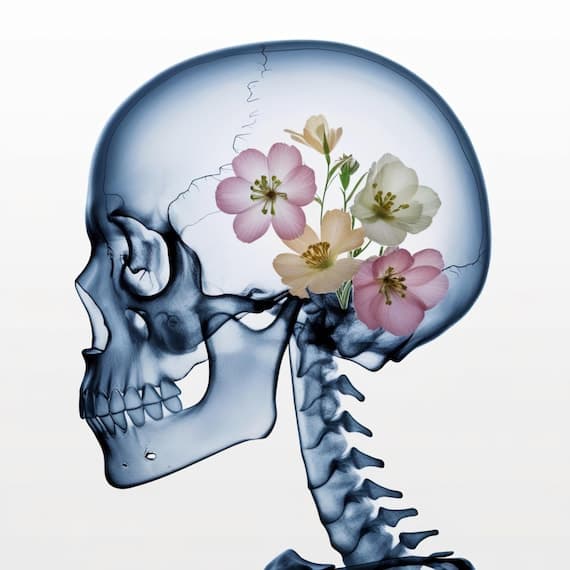 12 Whimsical Floral Skull Clipart β watercolor clipart transparent PNG instant download