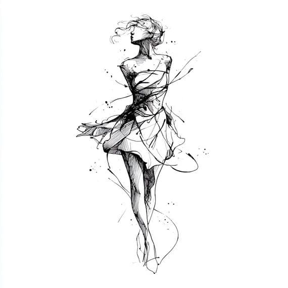 17 Dancing Woman Clipart Set β watercolor clipart transparent PNG instant download