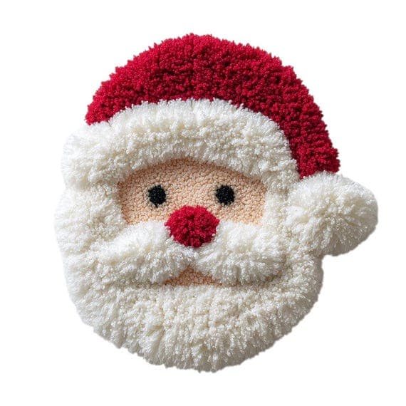 7 Hook Yarn Latch Hook Red Nose Reindeer Design β view 8 β watercolor clipart transparent PNG instant download