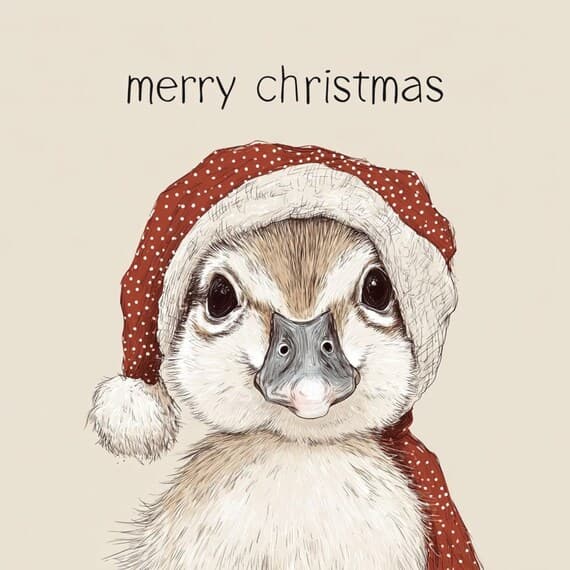 15 Funny Christmas Duck Clipart β view 4 β watercolor clipart transparent PNG instant download