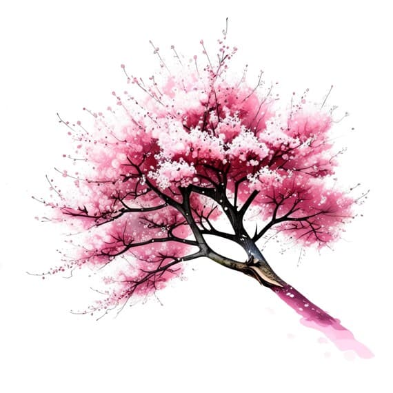 Watercolor Cherry Blossom Tree Clipart β view 5 β watercolor clipart transparent PNG instant download