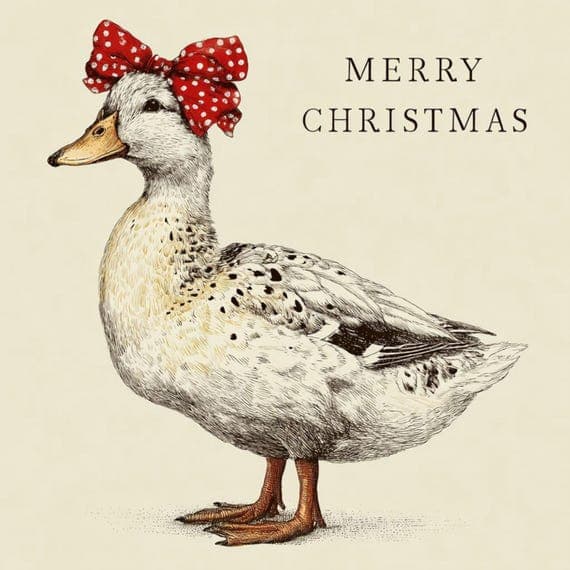 17 Quirky Christmas Goose Clipart β view 3 β watercolor clipart transparent PNG instant download